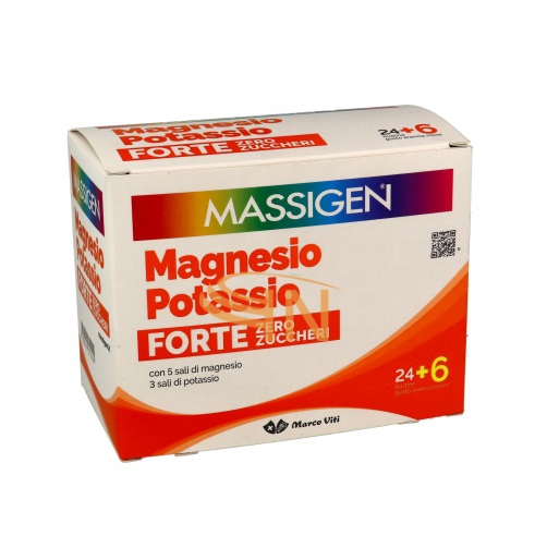 Massigen Magnesio Potassio Forte Zero Zuccheri 24+6 Bustine